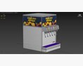 6 Flavor Counter Electric Juice Fountain System 3D модель