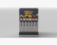 6 Flavor Counter Electric Juice Fountain System 3D 모델 