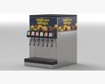 6 Flavor Counter Electric Juice Fountain System Modello 3D