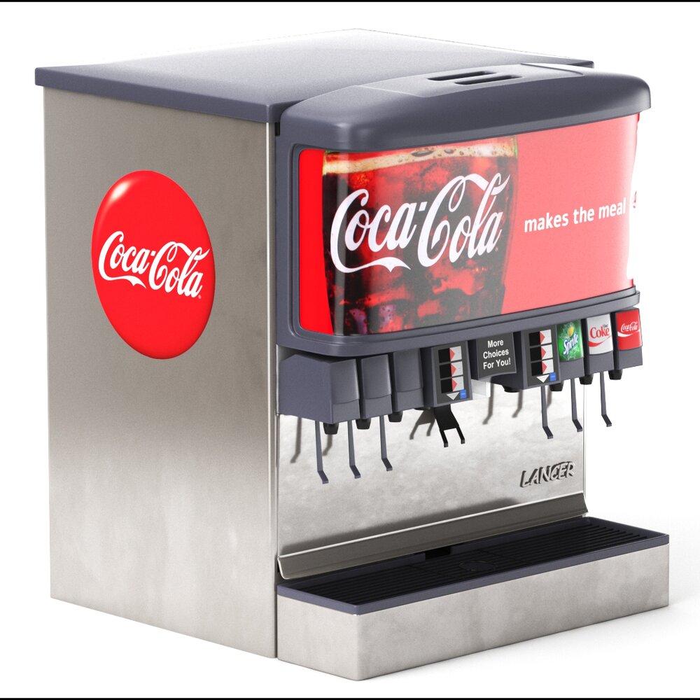 12 Flavor Ice and Beverage Soda Fountain Modelo 3D