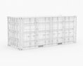 20 ft Cube Open Side Shipping Cargo Container 3Dモデル