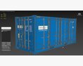 20 ft Cube Open Side Shipping Cargo Container Modelo 3d