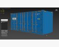 20 ft Cube Open Side Shipping Cargo Container Modelo 3D