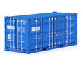 20 ft Cube Open Side Shipping Cargo Container 01 3D модель