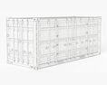 20 ft Cube Open Side Shipping Cargo Container 01 3d model
