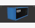 20 ft Cube Open Side Shipping Cargo Container 01 3Dモデル
