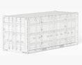 20 ft Cube Open Side Shipping Cargo Container 01 3D模型