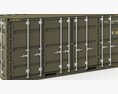 20 ft Military Container Green Colour 3D модель