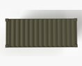20 ft Military Container Green Colour 3D模型