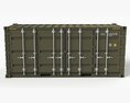 20 ft Military Container Green Colour Modelo 3D