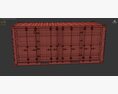 20 ft Military Container Green Colour 3d model