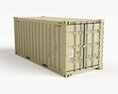20 ft Military Container Sand Colour Modelo 3D
