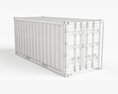 20 ft Military Container Sand Colour Modello 3D