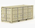 20 ft Military Container Sand Colour 3D模型