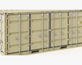 20 ft Military Container Sand Colour 3D модель