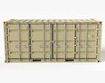 20 ft Military Container Sand Colour Modèle 3d