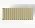 20 ft Military Container Sand Colour 3D 모델 