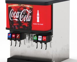 6 Flavor Ice and Beverage Soda Fountain System Modelo 3D