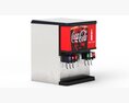 6 Flavor Ice and Beverage Soda Fountain System 3d model