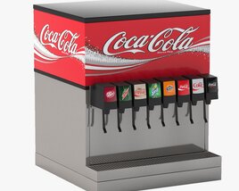 8 Flavor Counter Electric Soda Fountain System 3D model