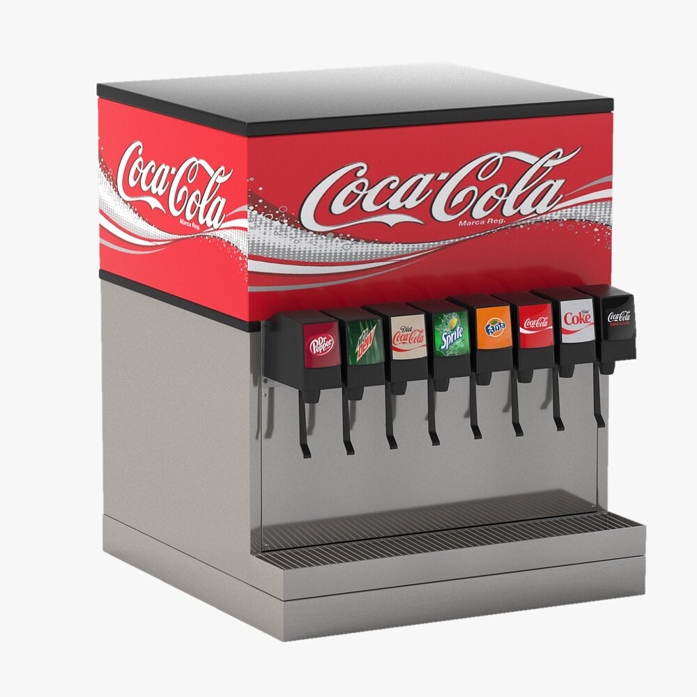 8 Flavor Counter Electric Soda Fountain System Modèle 3D