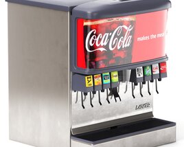 8 Flavor Ice and Beverage Soda Fountain 02 Modelo 3D