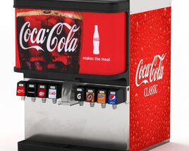 8 Flavor Ice and Beverage Soda Fountain System Modello 3D