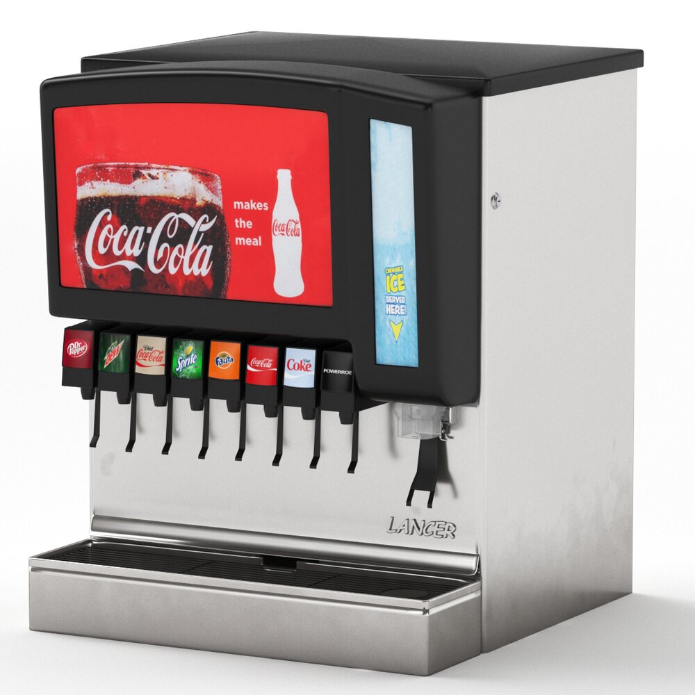 8 Flavor New Old Stock Ice and Beverage Soda Fountain Modèle 3D