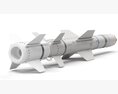 AGM UGM RGM 84 Harpoon Anti-Ship Missile 3d model front view