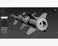 AGM UGM RGM 84 Harpoon Anti-Ship Missile 3D-Modell clay render