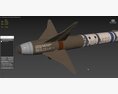 AIM-9X Sidewinder Missile 3D模型 顶视图