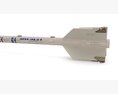 AIM-9X Sidewinder Missile Modelo 3d vista de frente