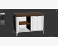 Airia Desk and Media Cabinet 3D модель