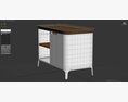 Airia Desk and Media Cabinet 3Dモデル