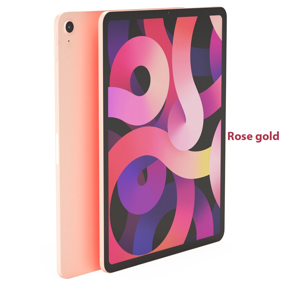 Apple iPad Air 4 Rose Gold Color 3Dモデル