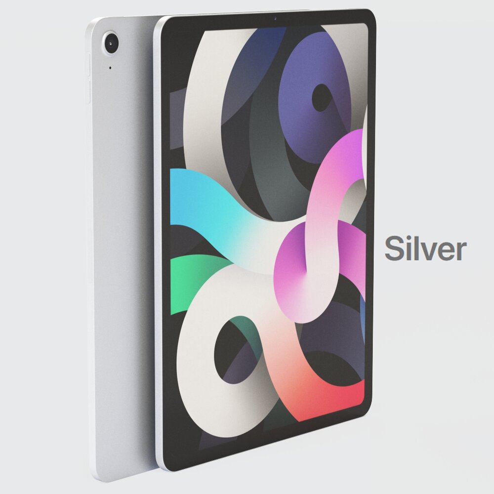 Apple iPad Air 4 Silver Color 3D-Modell