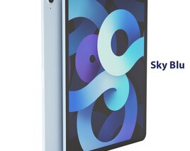 Apple iPad Air 4 Sky Blu Color Modèle 3D