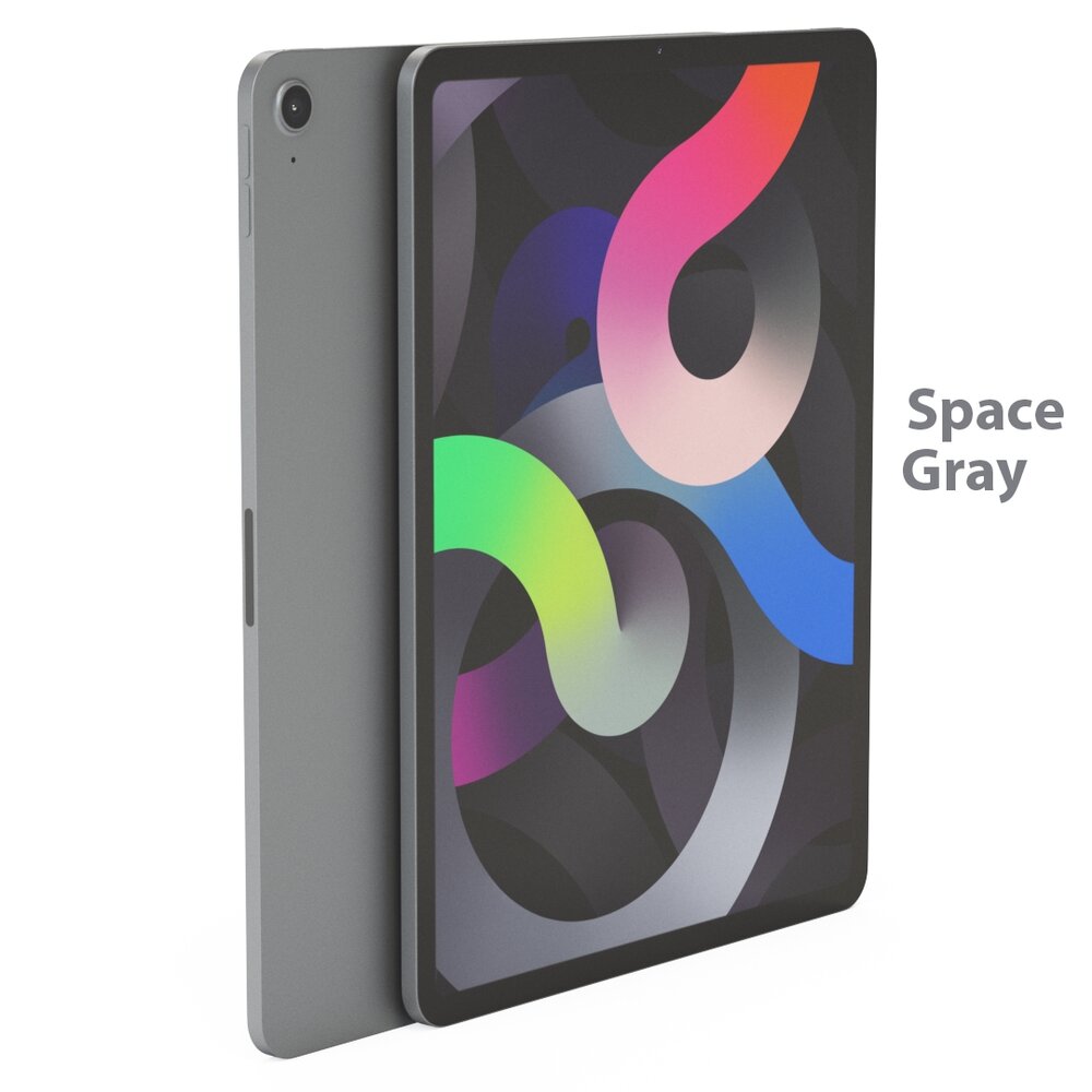 Apple iPad Air 4 Space Gray Color 3D model
