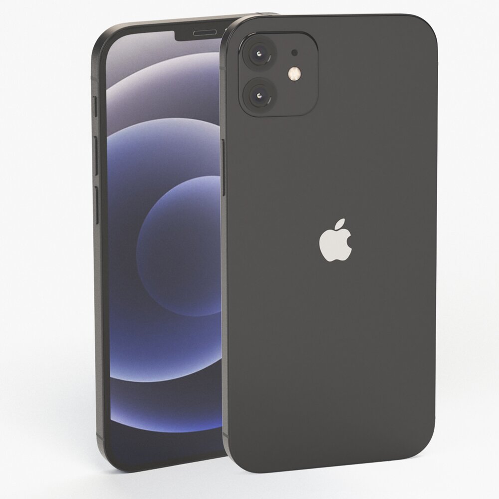 Apple iPhone 12 Black 3D 모델 