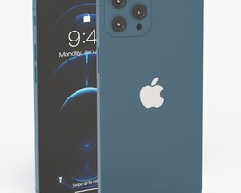 Apple iPhone 12 Pro Max Pacific Blue 3Dモデル
