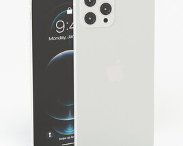 Apple iPhone 12 Pro Max Silver 3Dモデル