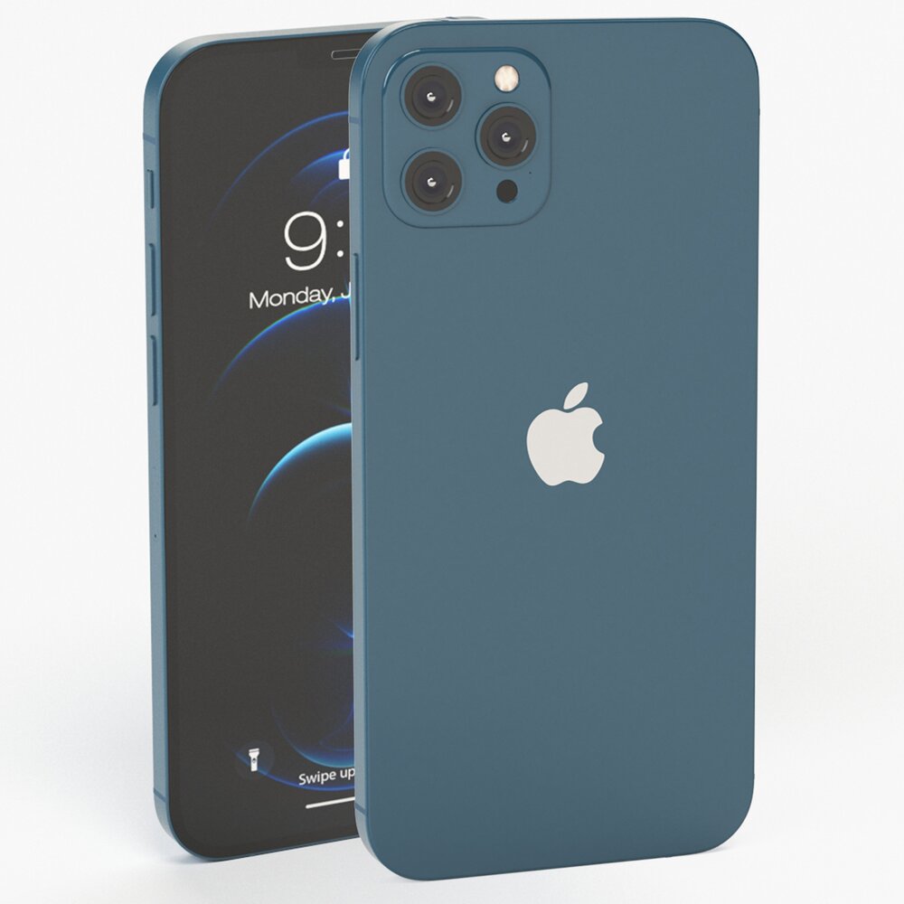 Apple iPhone 12 Pro Pacific Blue 3D模型