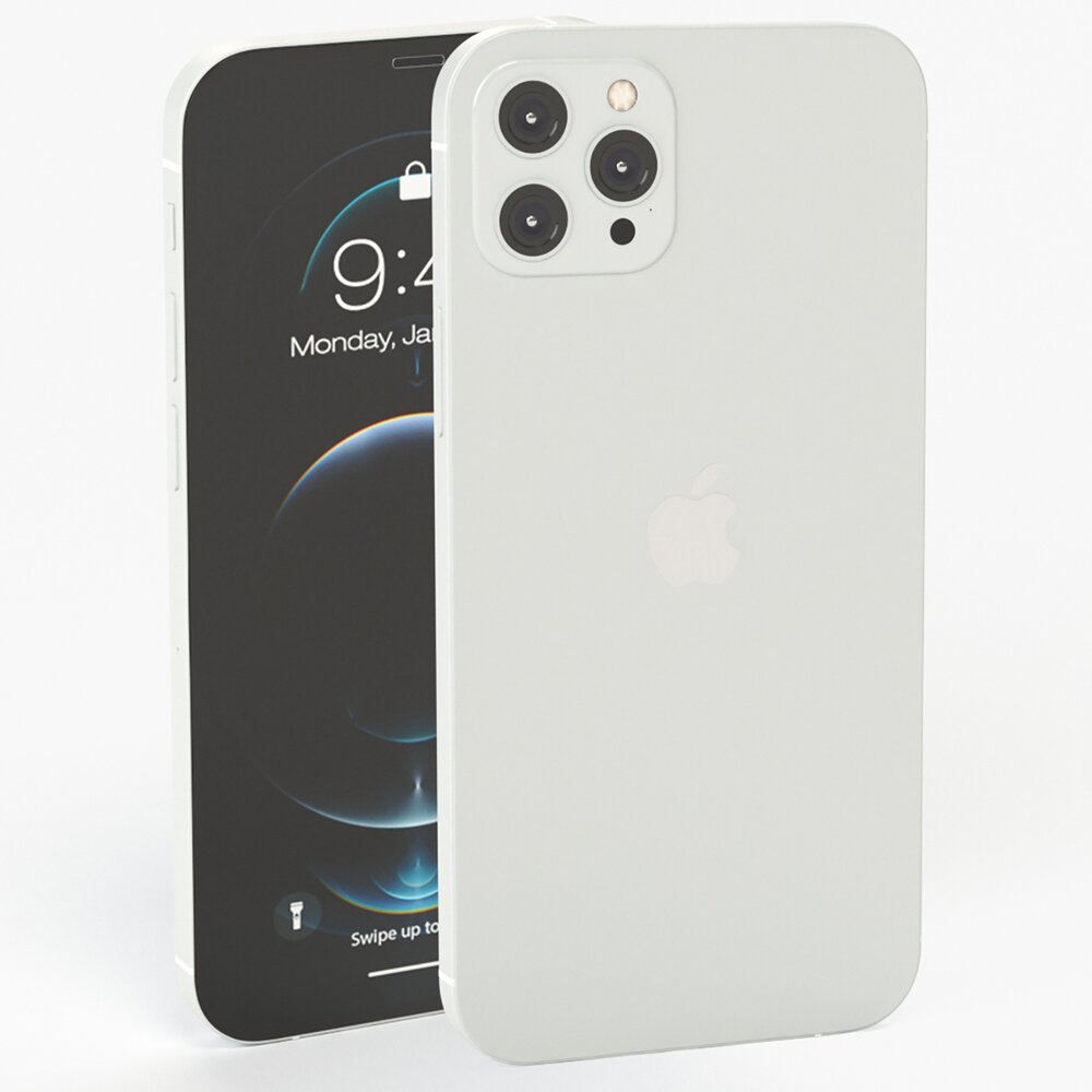 Apple iPhone 12 Pro Silver Modelo 3d