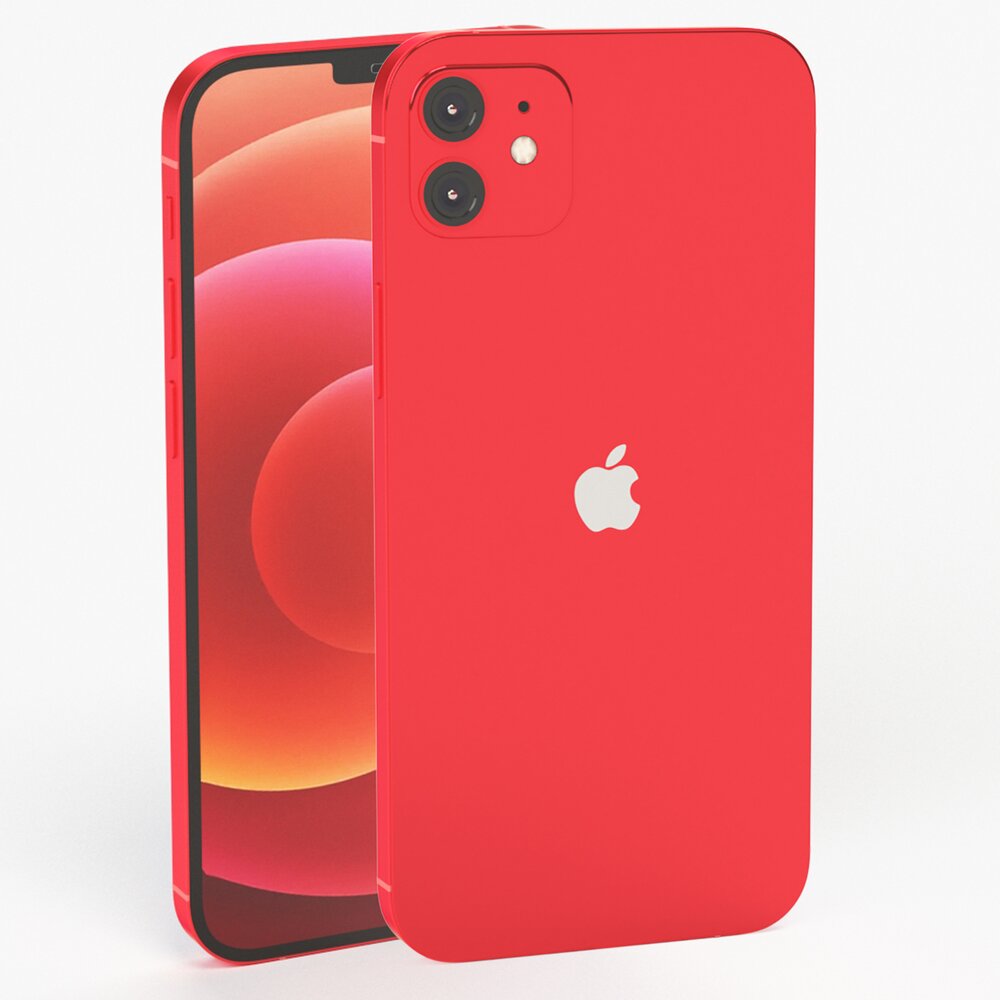 Apple iPhone 12 Red 3D model