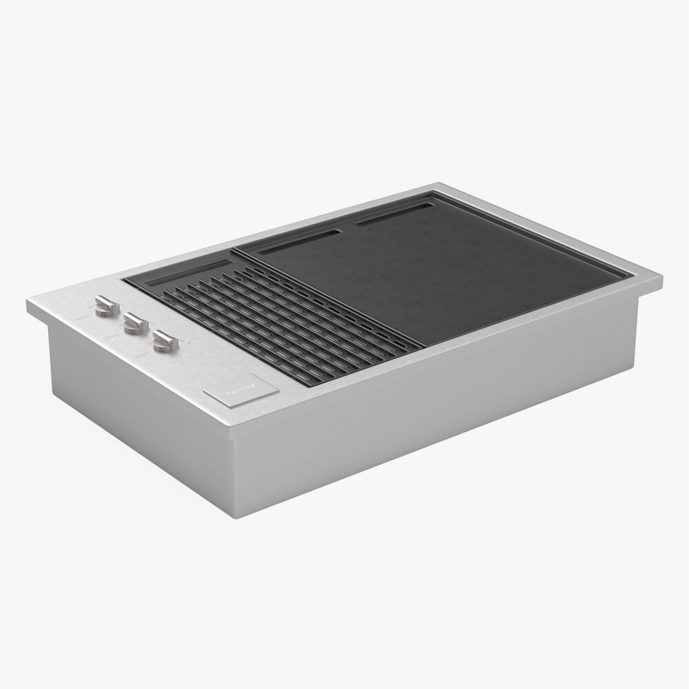Artusi 80cm Built In Gas BbQ Cooktop Abbqm2 3D-Modell