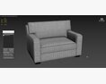 Axis Twin Ultra Memory Foam Sleeper Sofa Modello 3D