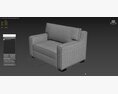 Axis Twin Ultra Memory Foam Sleeper Sofa 3D-Modell