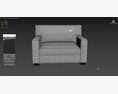 Axis Twin Ultra Memory Foam Sleeper Sofa 3D 모델 