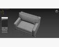 Axis Twin Ultra Memory Foam Sleeper Sofa 3D 모델 