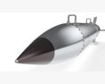B61 Silver Bullet Fusion Bomb Modello 3D vista frontale